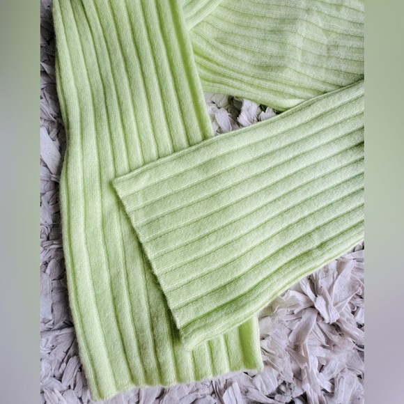 NWOT Free People Noelle Cashmere Shrug Lime Green Size Small - Picture 9 of 9